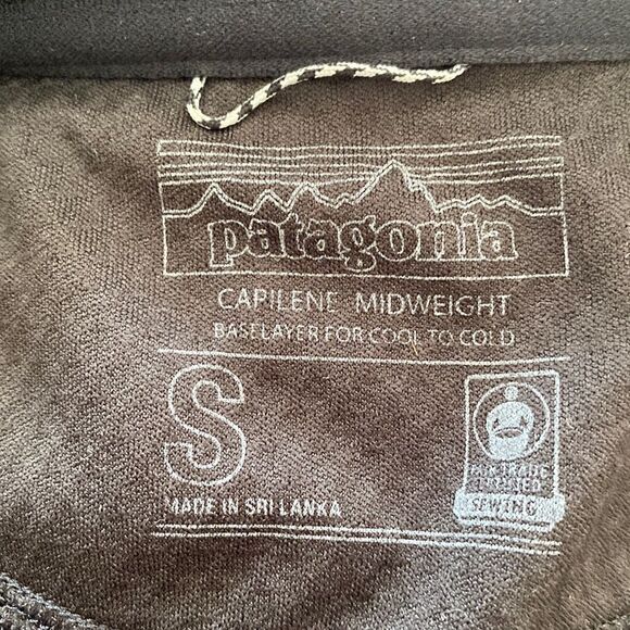 Patagonia sz s black Capilene mid weight base layer great pre owned condition - Picture 5 of 7